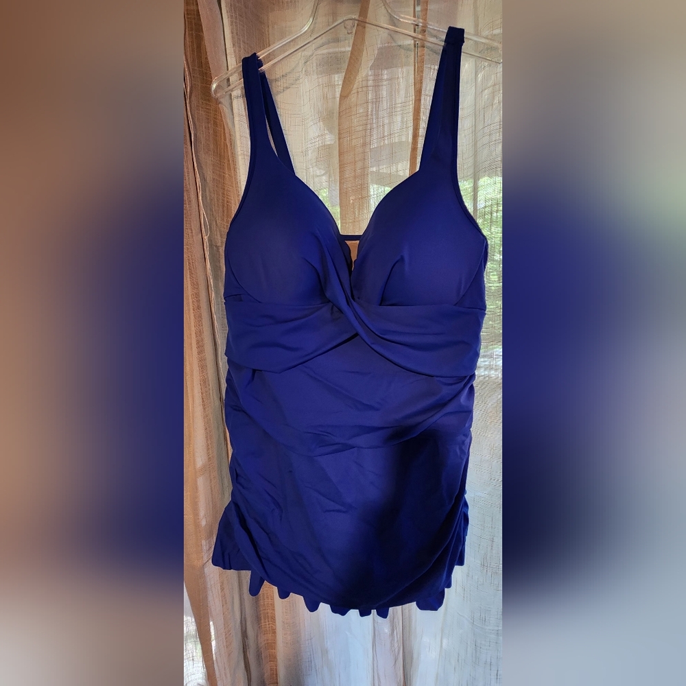 Swimsuits For All Royal Blue One-Piece Swimdress